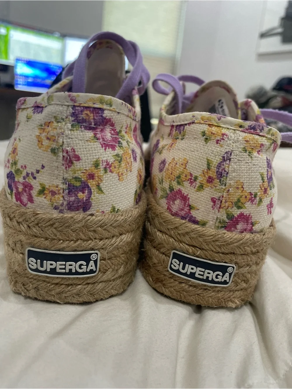 LoveshackFancy X SuperGA Floral Espadrille Platform Sneakers